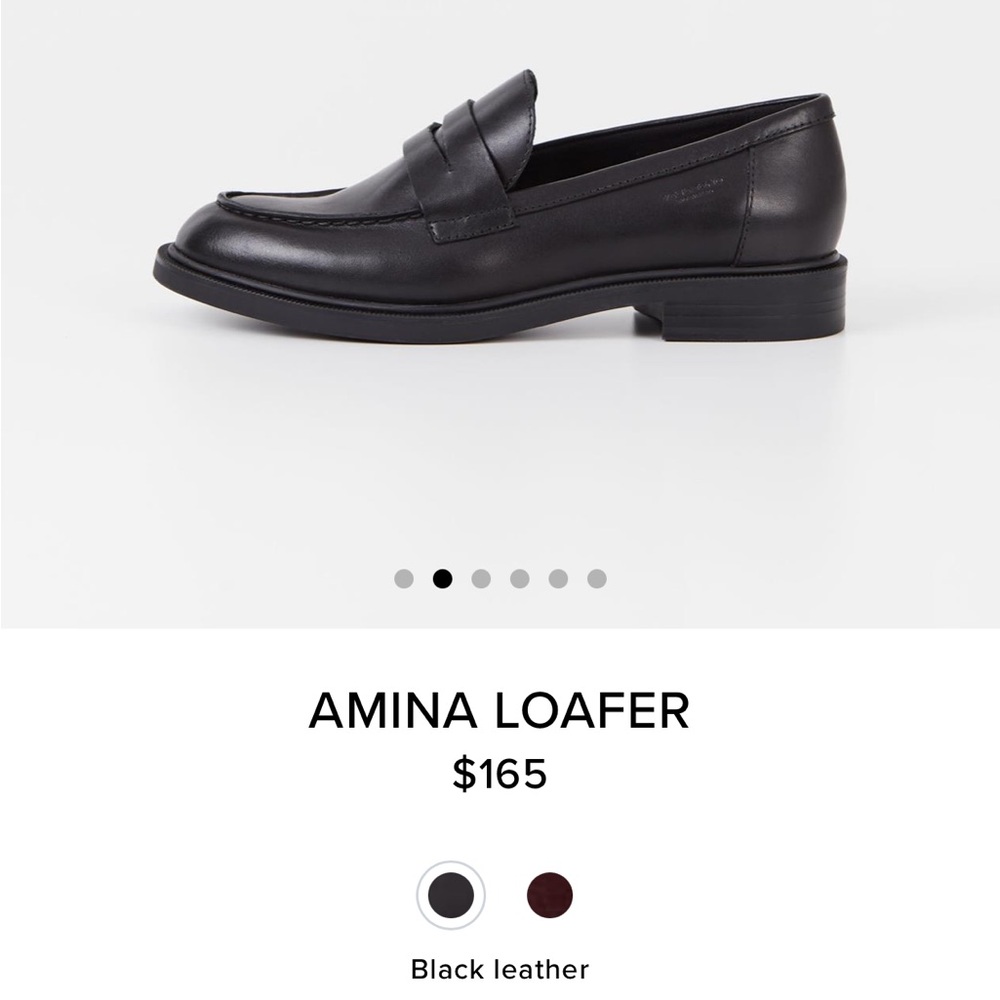 Vegabond black leather loafer